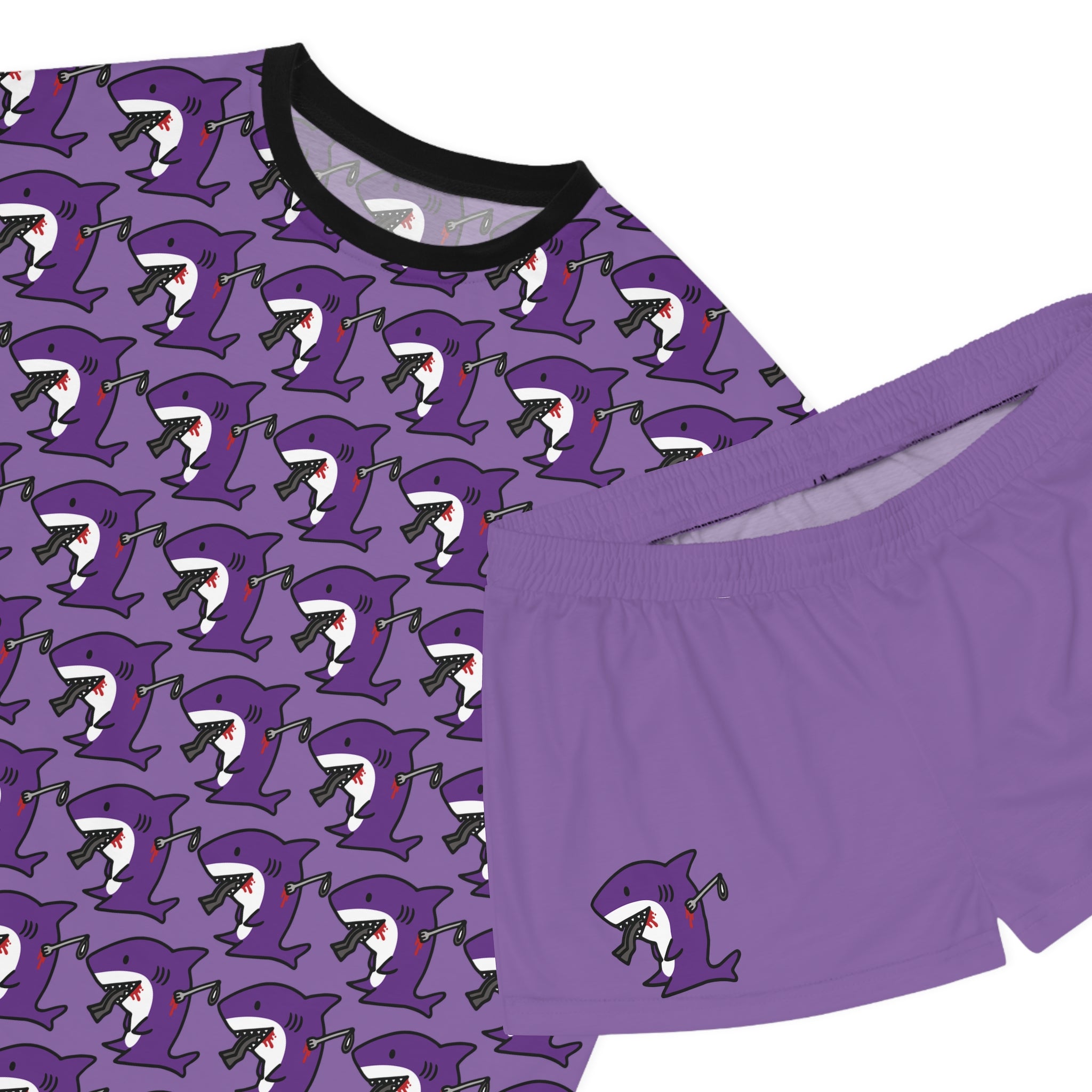 Slit Gill Purple Pajama Set